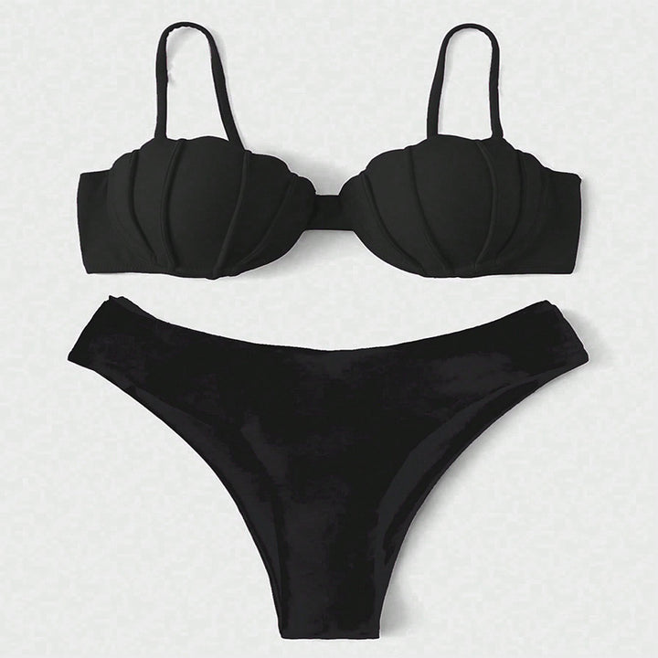 Dame Bikini-sæt med musling-detalje Stilla