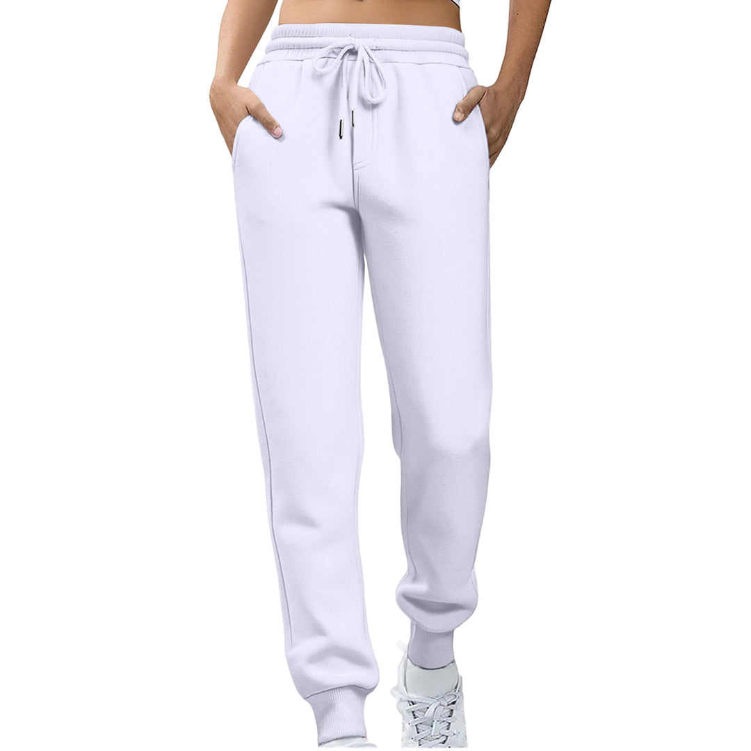 Kvinder afslappede fit sweatpants med elastisk talje og sidelommer Skovae