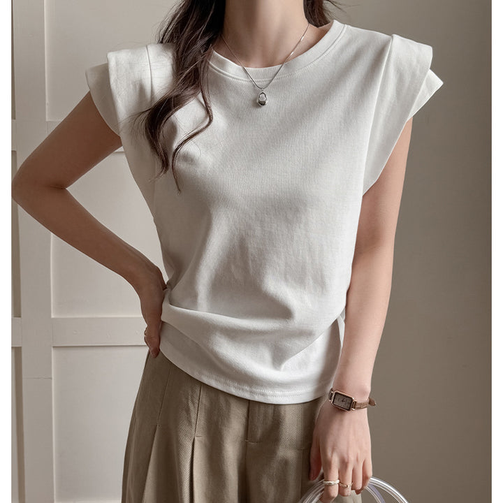 Dame elegant basis t-shirt med moderne snit og behagelig kortærmet Stilla