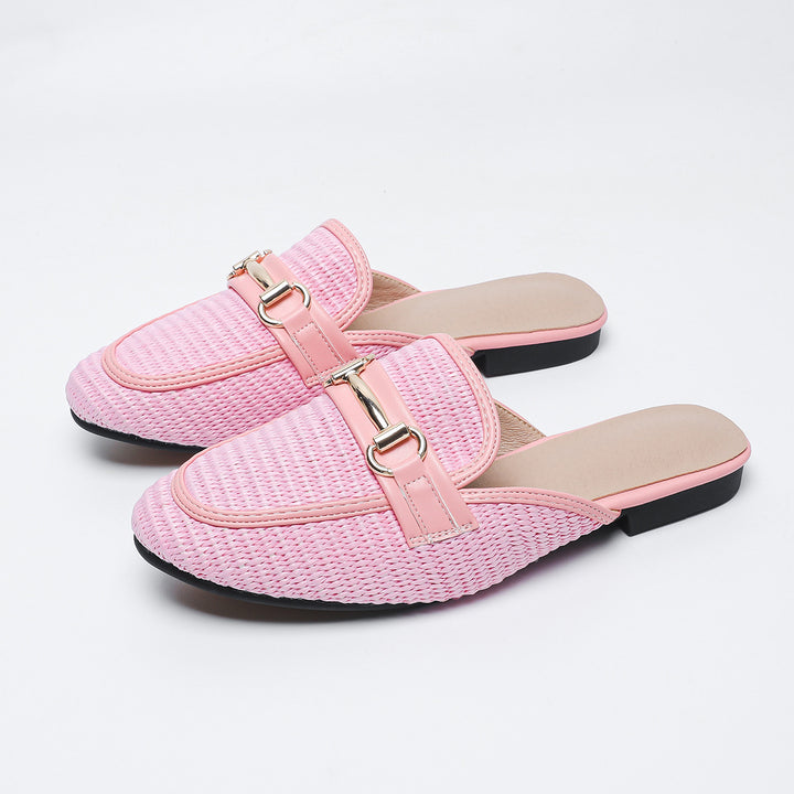 Dame Slip-On Mokkasiner med dekorativ spænde lukning Stilla