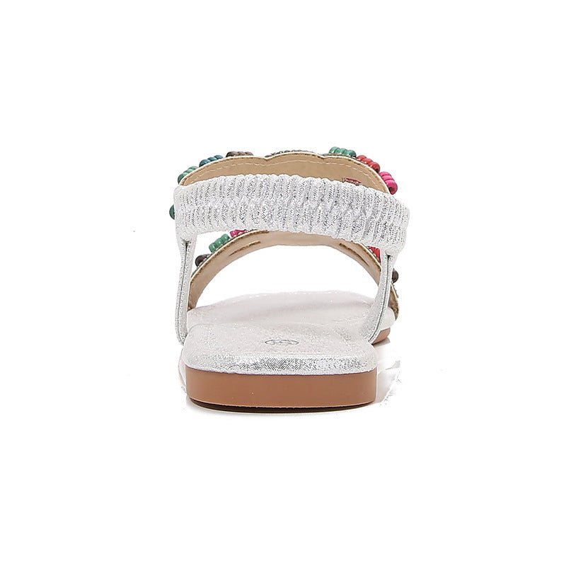 Dame sandaler med farverige perler og glimmerdetaljer Stilla