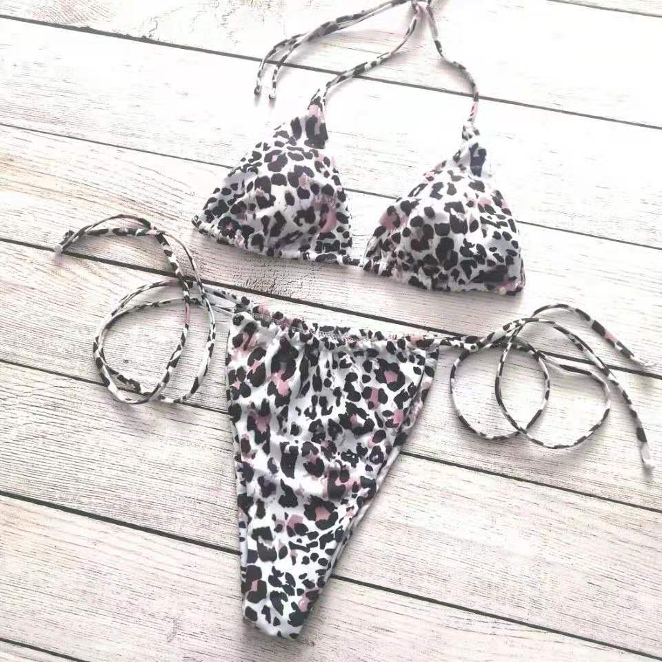 Femme Stilfuldt Leopardmønster Bikini-Sæt Stilla