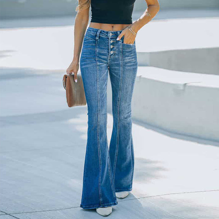 Stilla | Afslappet Bred Ben Lommer Denim Bukser