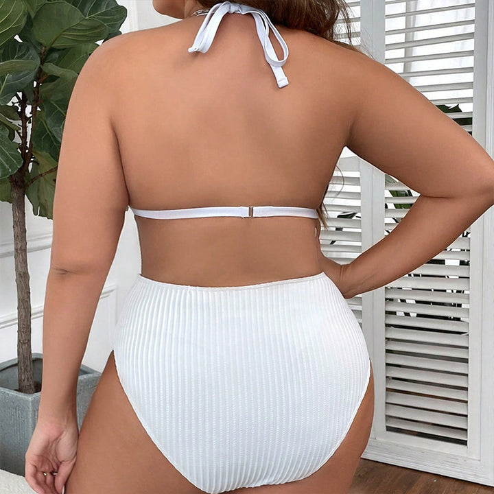 Damer Højtalje Rib-Bikini-Sæt Skovae