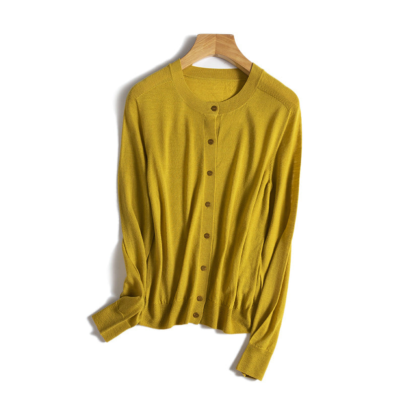 Dame Button-Up Cardigan med dekorative knapper Stilla
