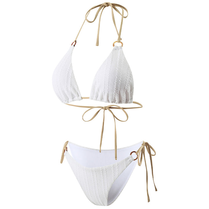 Dame Hæklet Struktur Triangel Bikini Sæt Stilla