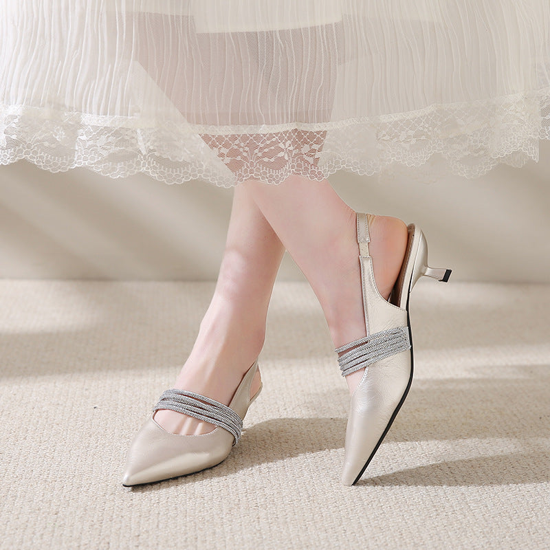 Dame Elegante stilfulde Slingback-hæle Stilla