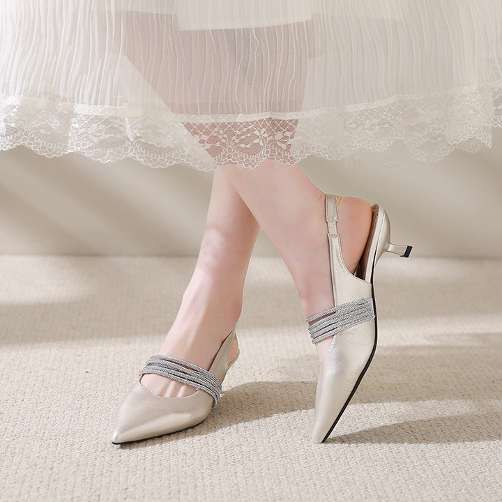 Dame Elegante stilfulde Slingback-hæle Stilla