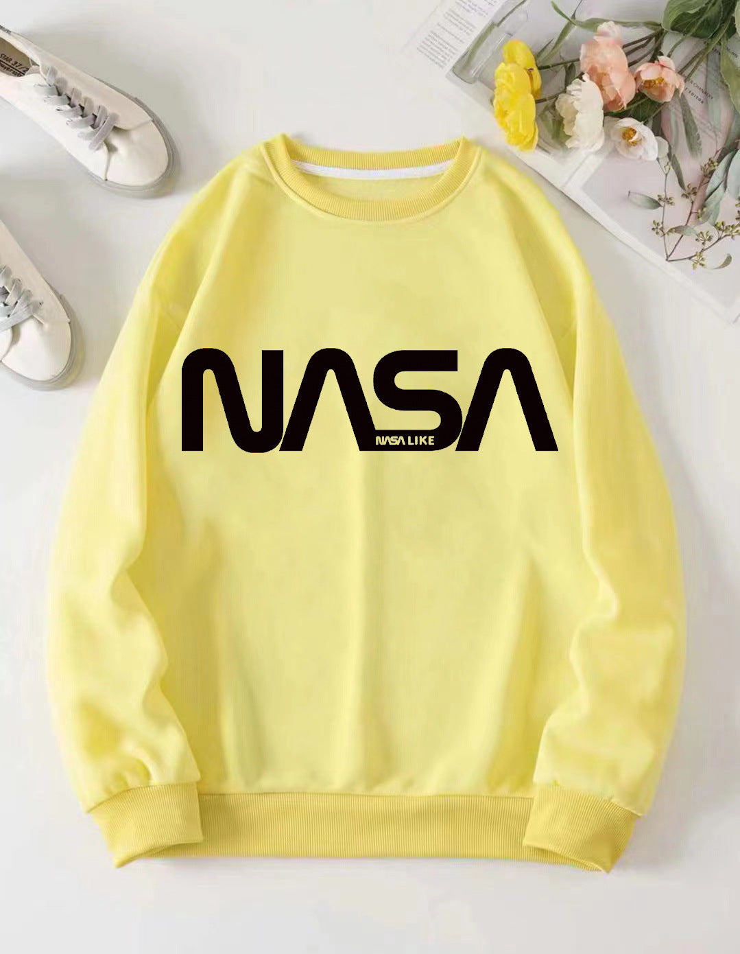 Kvinders afslappede sweatshirt med stort NASA-logo Skovae