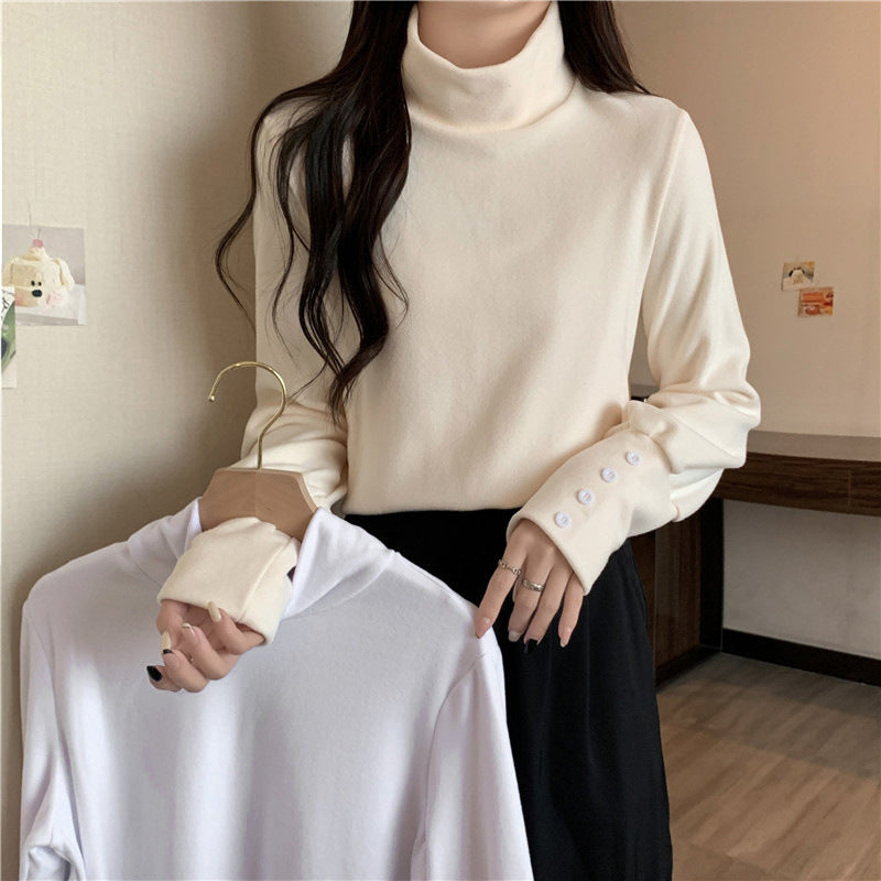 Femme Rullekrave Fritids Top Stilla
