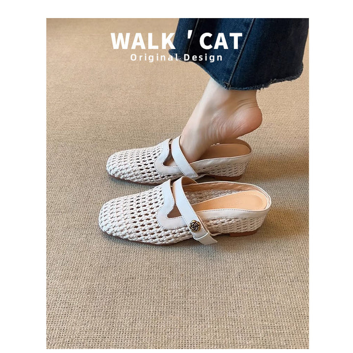 Dame Stilfulde Woven Slide Mules Stilla