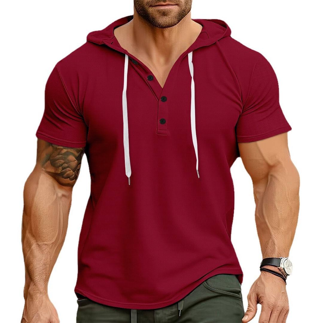 Herrer Fritid Kortærmet Hoodie T-shirt Stilla