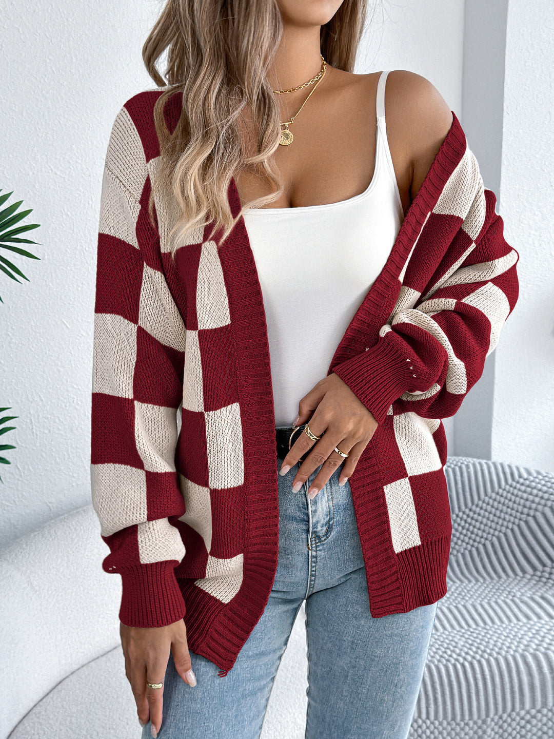 Dame Ternet Strik-Cardigan Stilla