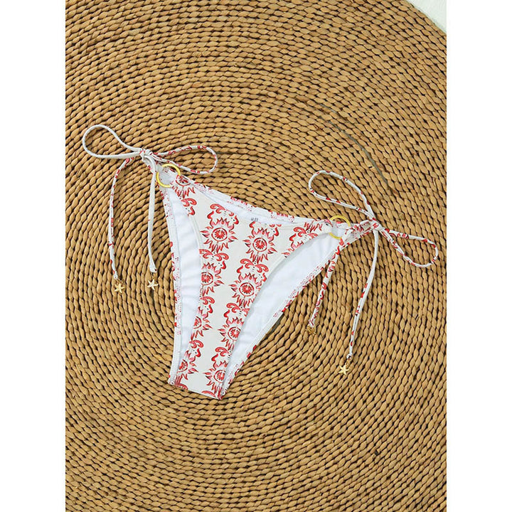 Dame trianglet bikini sæt med dekorative ringdetaljer Skovae