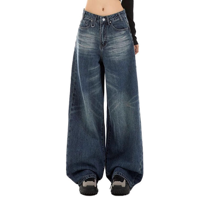 Dame ekstra jeans i trendy brugt look Stilla