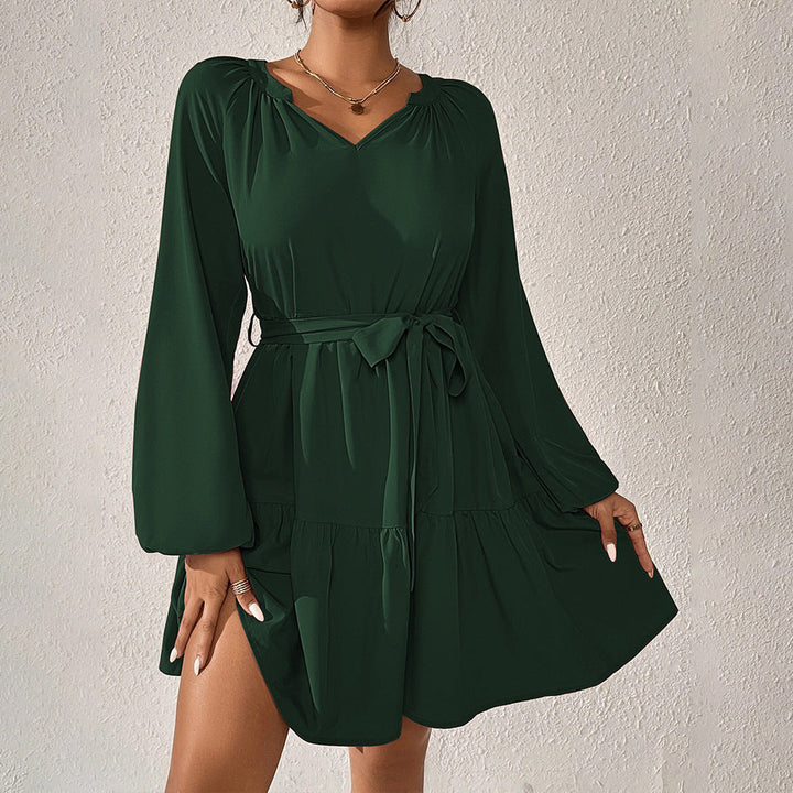 Stilla | Ruffles Elegant Langærmet Kjole
