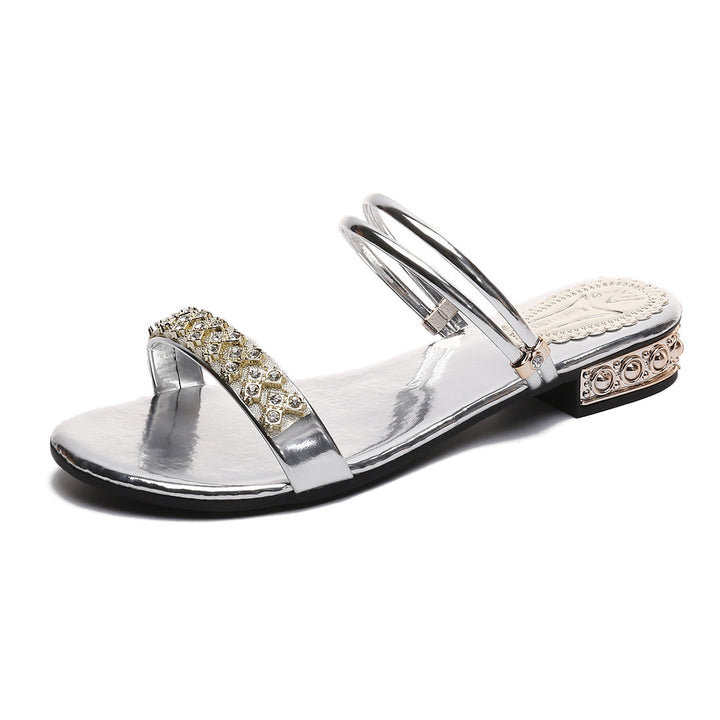 Dame Glamourøse Sandaler med glitrende accenter og elegant remdesign Stilla