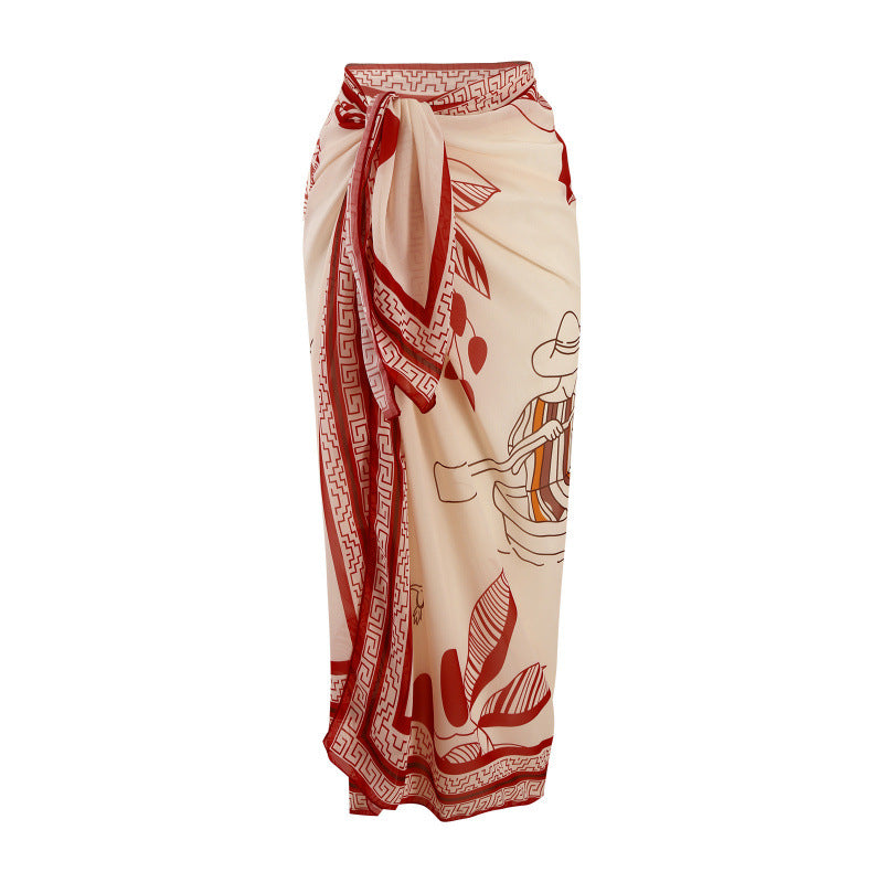 Dameonepiece badedragt med justerbare stropper og elegant drapering Skovae
