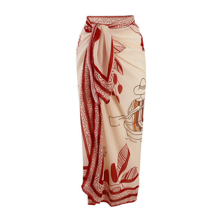 Dameonepiece badedragt med justerbare stropper og elegant drapering Skovae