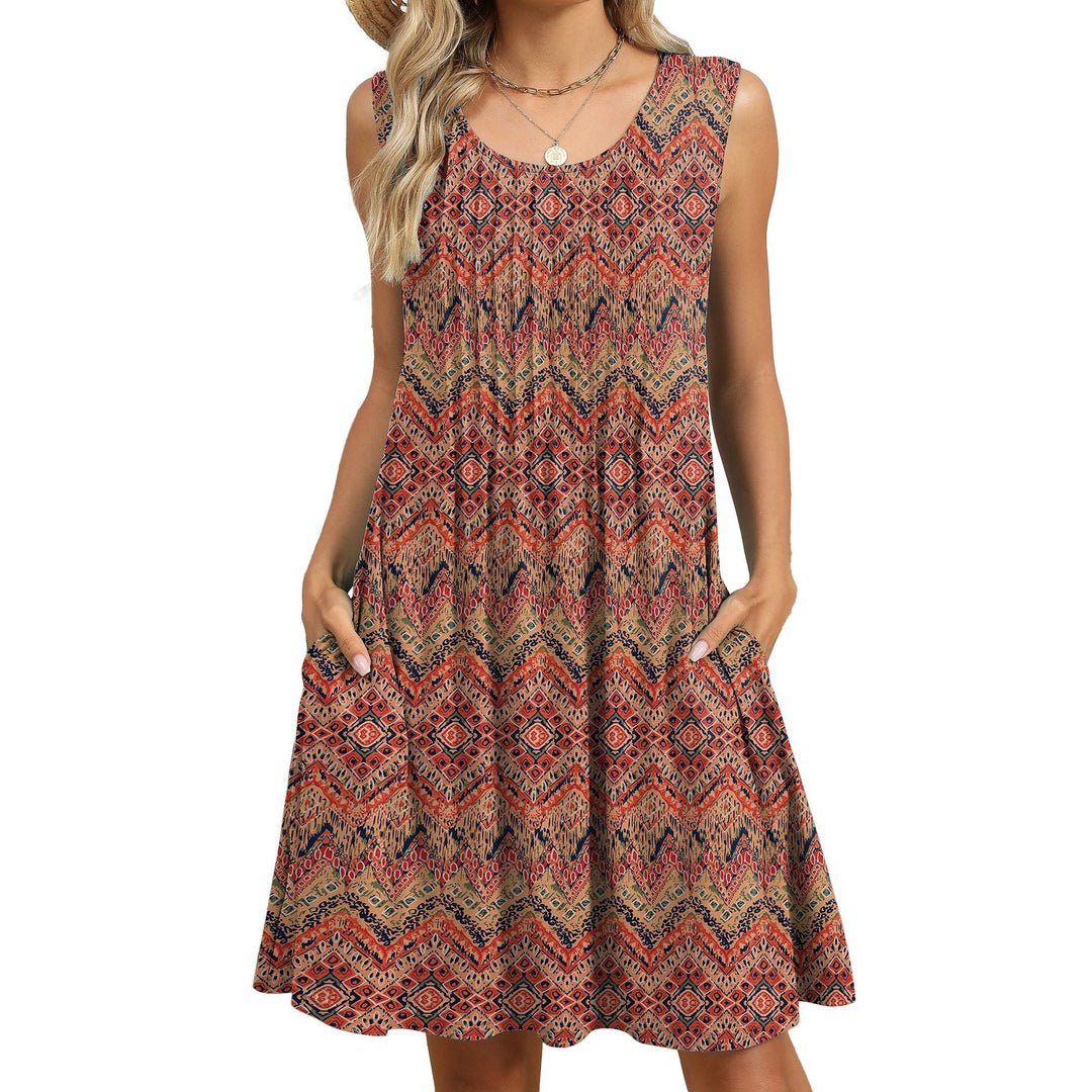 Stilla | Casual Print Tank Top Lomme Kjole