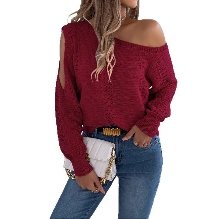 Dame skulderfri strik top Stilla