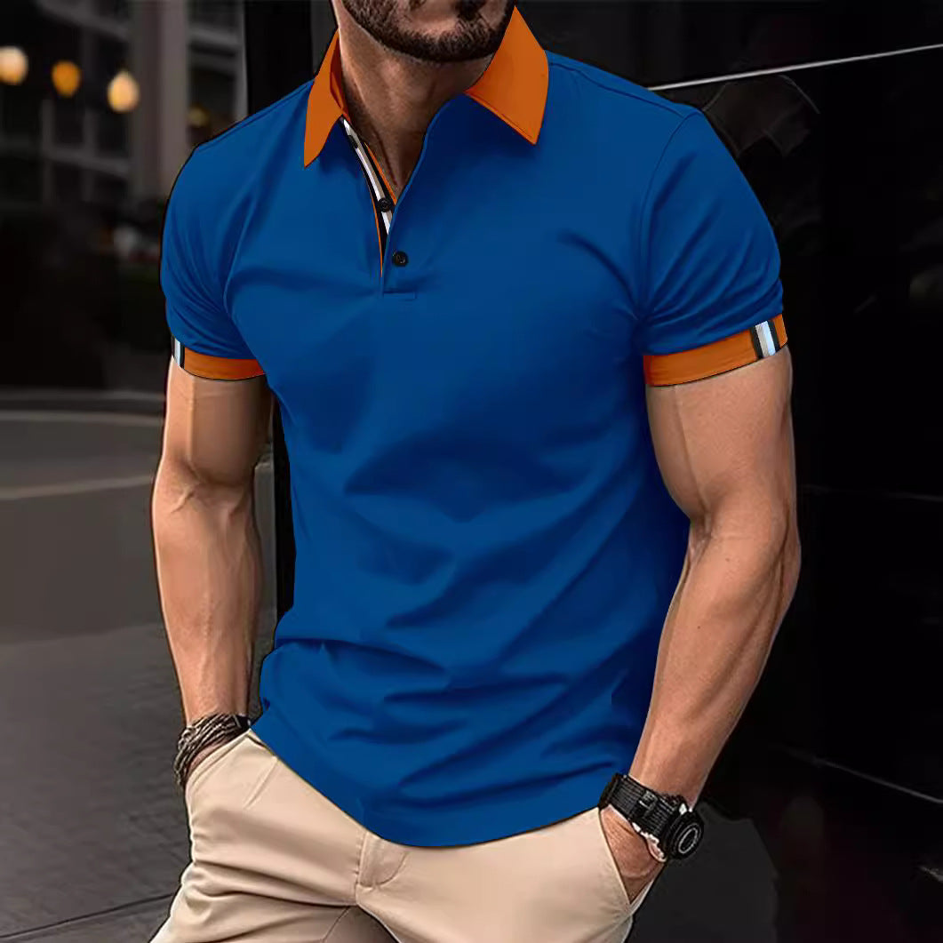 Herrer Performance Poloshirt med kontrastdetaljer Stilla