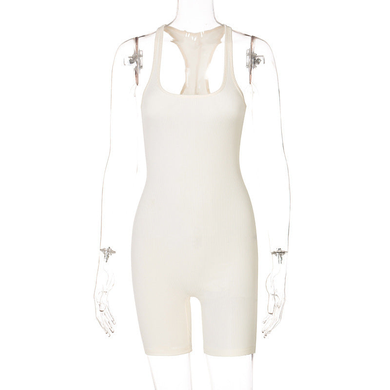 Dame Bodycon sportsdragt med elegant ribbet stof Stiila