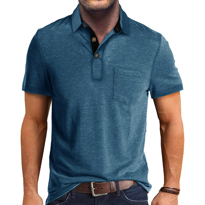Herrer Polo-T-shirt med moderne designelementer Stilla