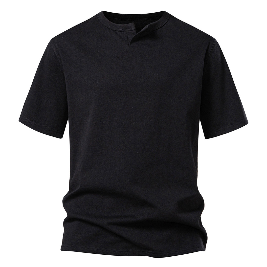 Herrer Elevated Collar Kortærmet T-shirt Stilla