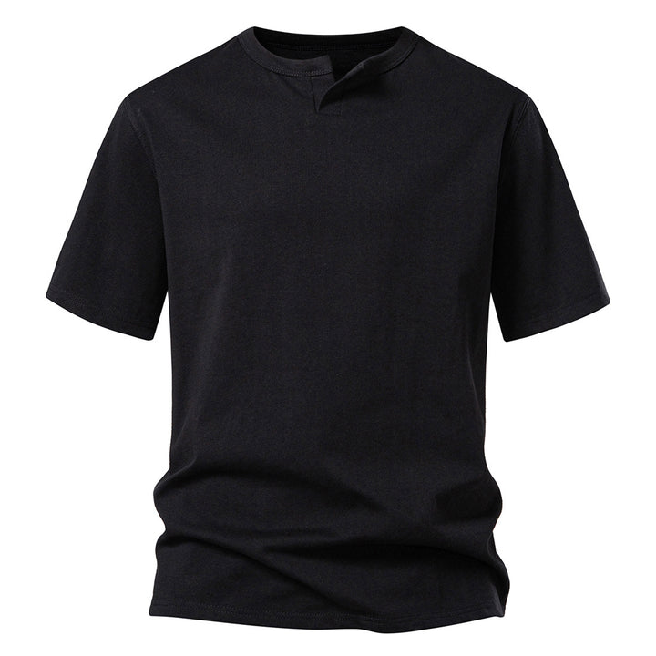 Herrer Elevated Collar Kortærmet T-shirt Stilla
