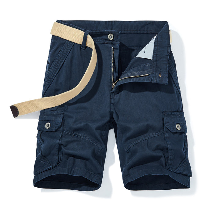 Herrer funktionelle Cargo-Shorts med fleksible bæltestropper og praktiske sidelommer Stilla