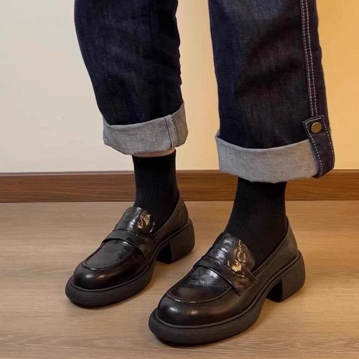 Dame Chunky-sål Læder Slipper Stilla