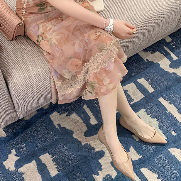 Dame Spids-Tå Flad Slip-On Ballerinaer Stilla