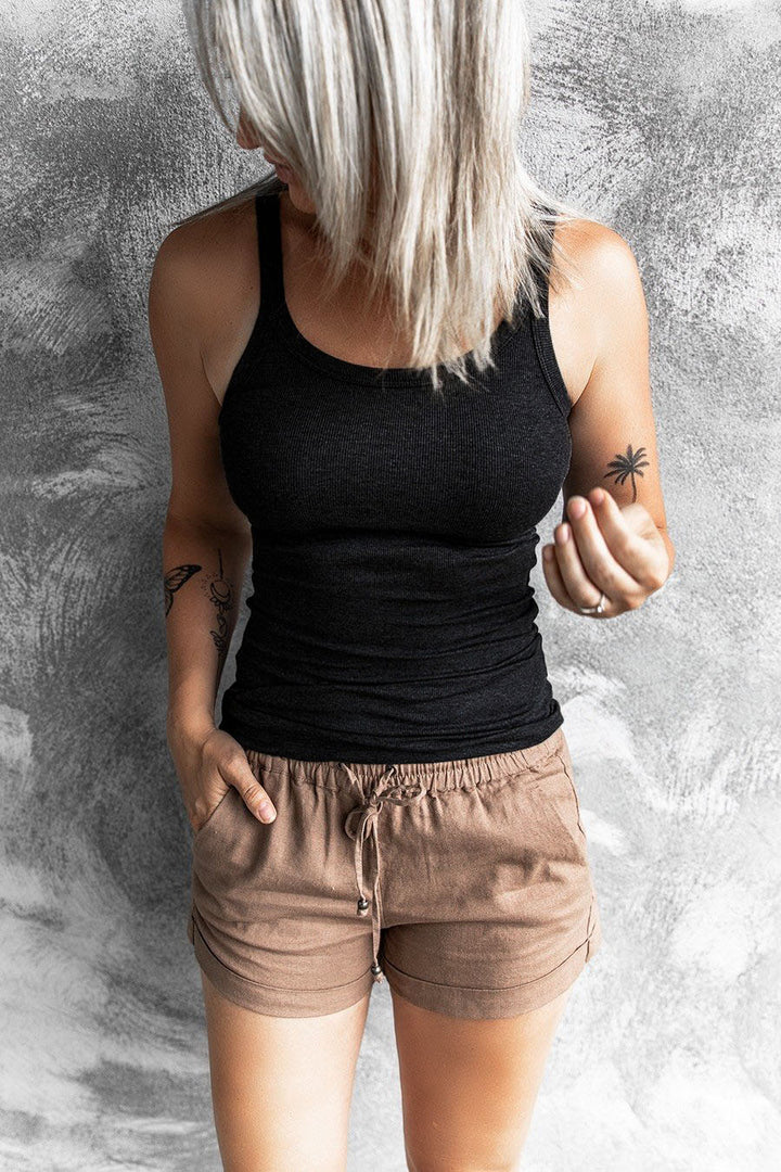 Dame Sporty Basic Top i åndbart bomuldsStilla