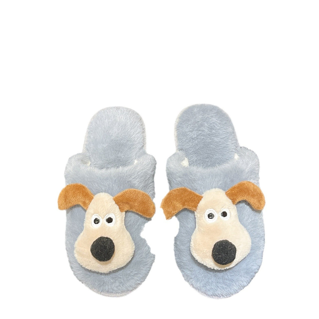 Dame hjemmesko med sjov hundedesign Stilla
