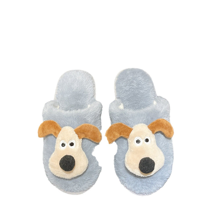 Dame hjemmesko med sjov hundedesign Stilla