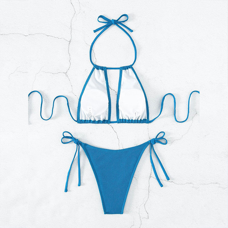 Dame Mesh Halter Bikini Sæt Stilla