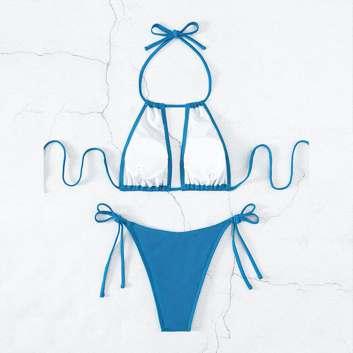 Dame Mesh Halter Bikini Sæt Stilla