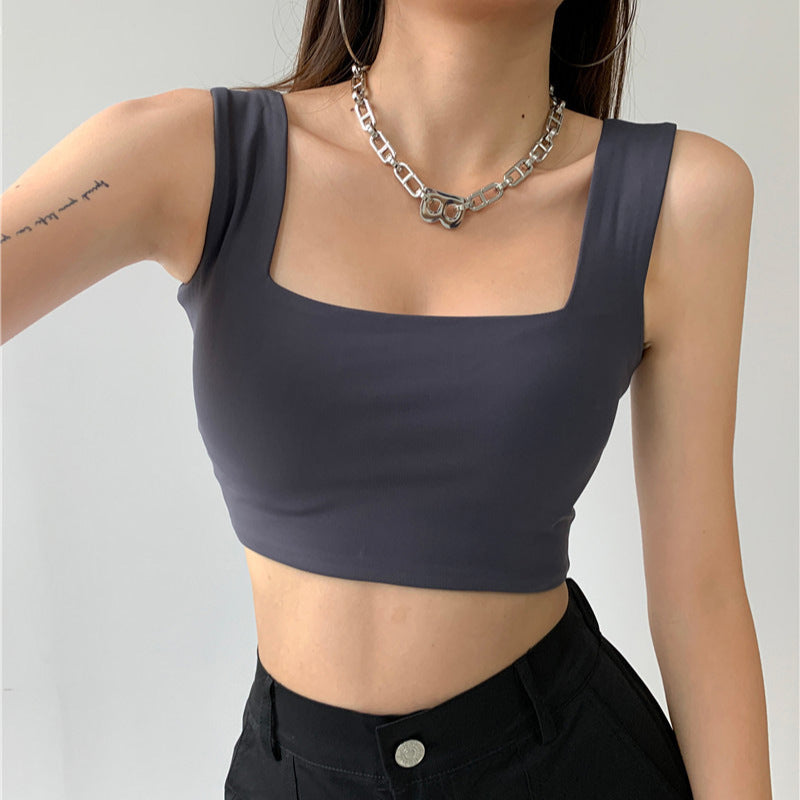Femme Kvadrat-Udskæring Crop Top Stilla