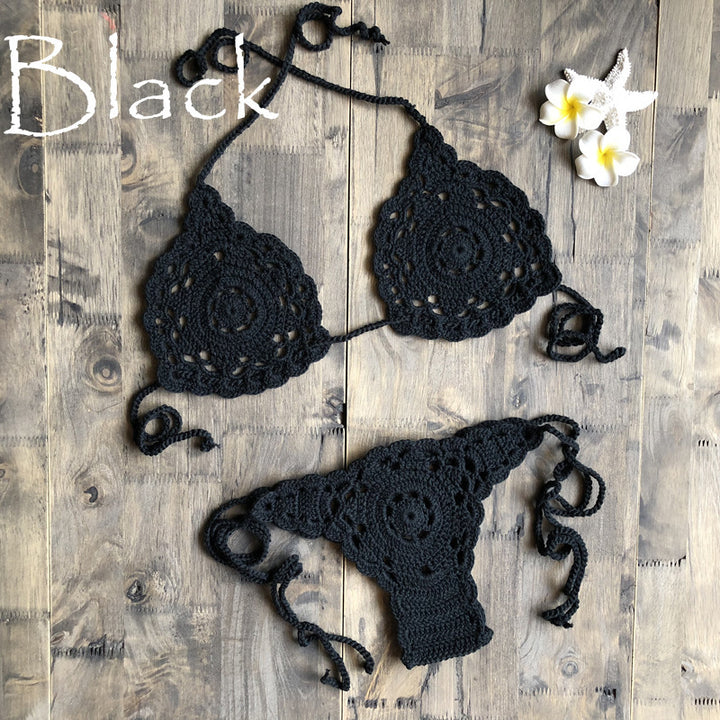 Dame Hæklet Bikini Sæt med detaljeret Mandala Mønster Stilla