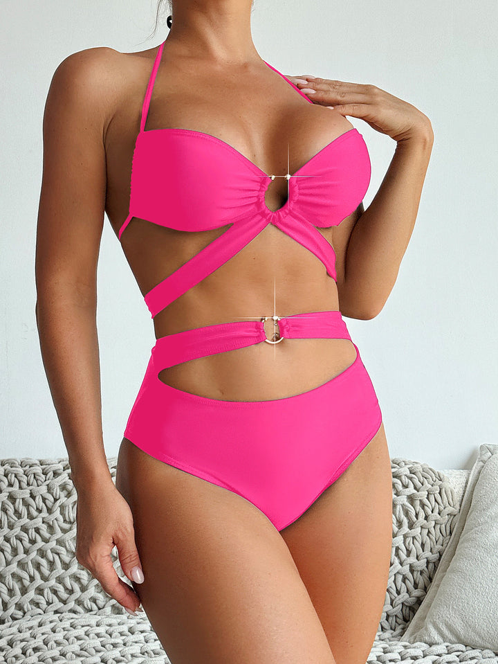 Dame Bikini-sæt med moderne cut-outs og fremrykket ringdetalje Stilla