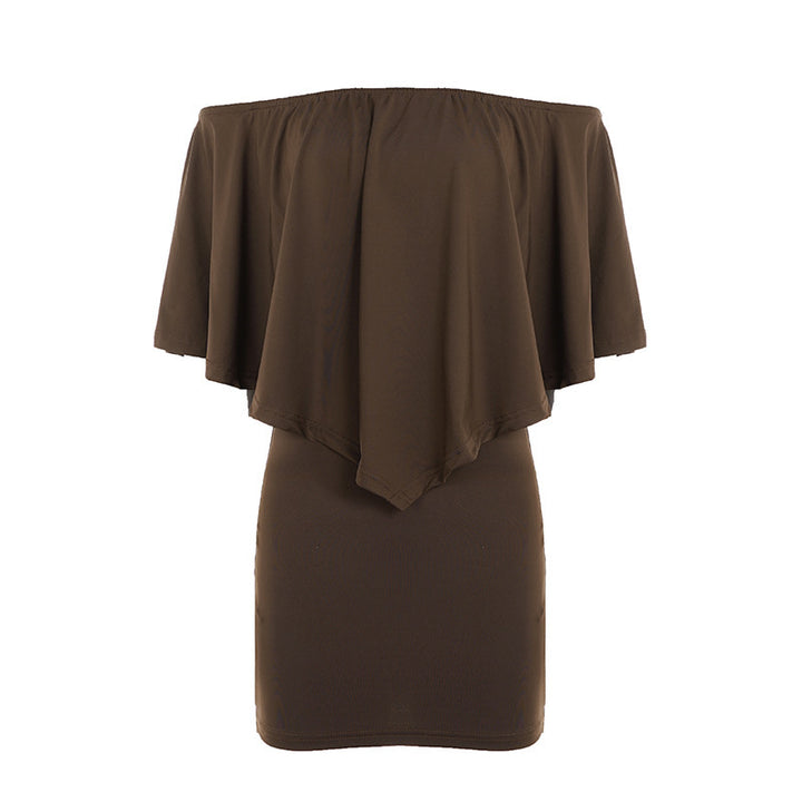 Dame Off-Shoulder Minikjole med voluminøst overdel Skovae