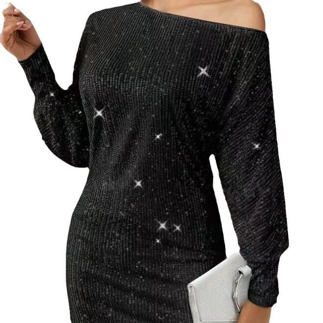 Dame Off-Shoulder Textureret Mini-Kjole Stilla