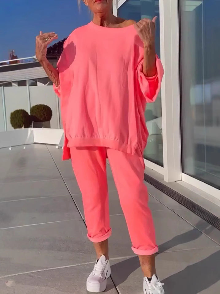 Damer Casual Sport outfit med oversized top og komfortable bukser Stilla