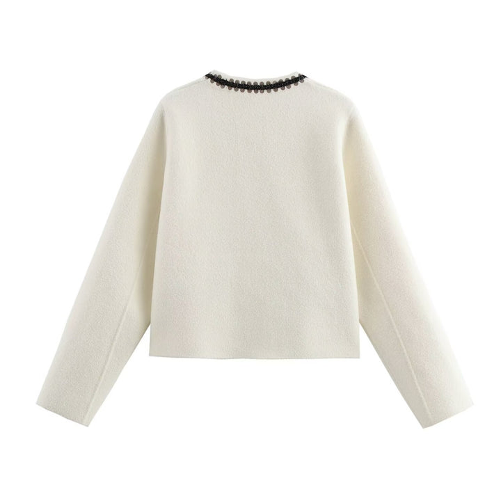 Femme Charmant Tekstureret Strik Cardigan Stilla