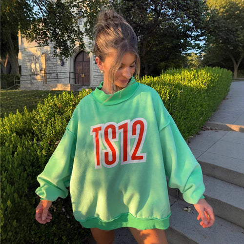 Kvinders oversized sweatshirt med kreativ grafisk print Stilla
