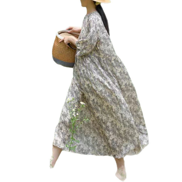 Femme Floral Maxi Kjole Stilla