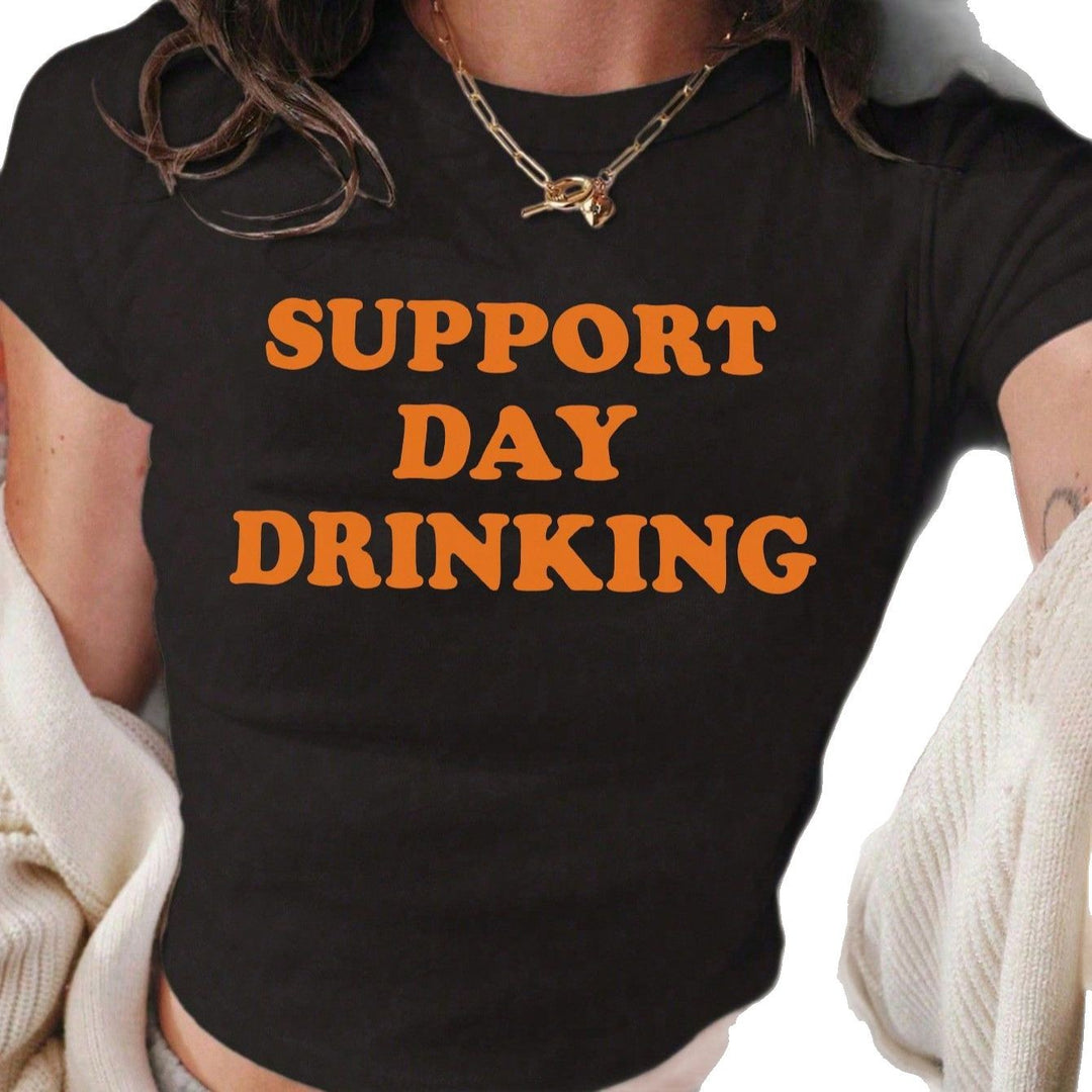 Dame T-shirt med sjovt statementtryk Skovae