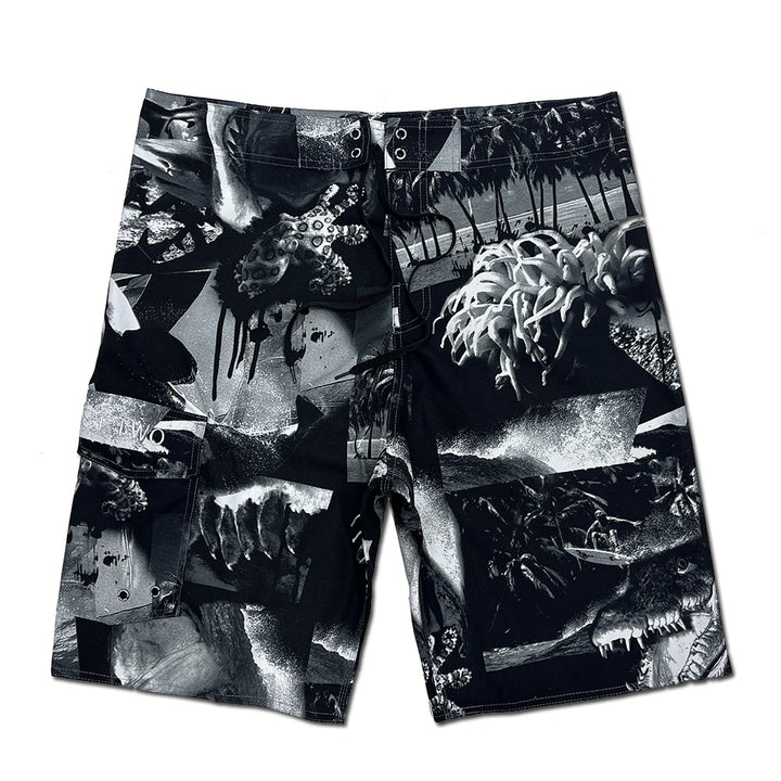 Herrer Surf-Shorts med kreativt grafikdesign og elastisk talje Stilla