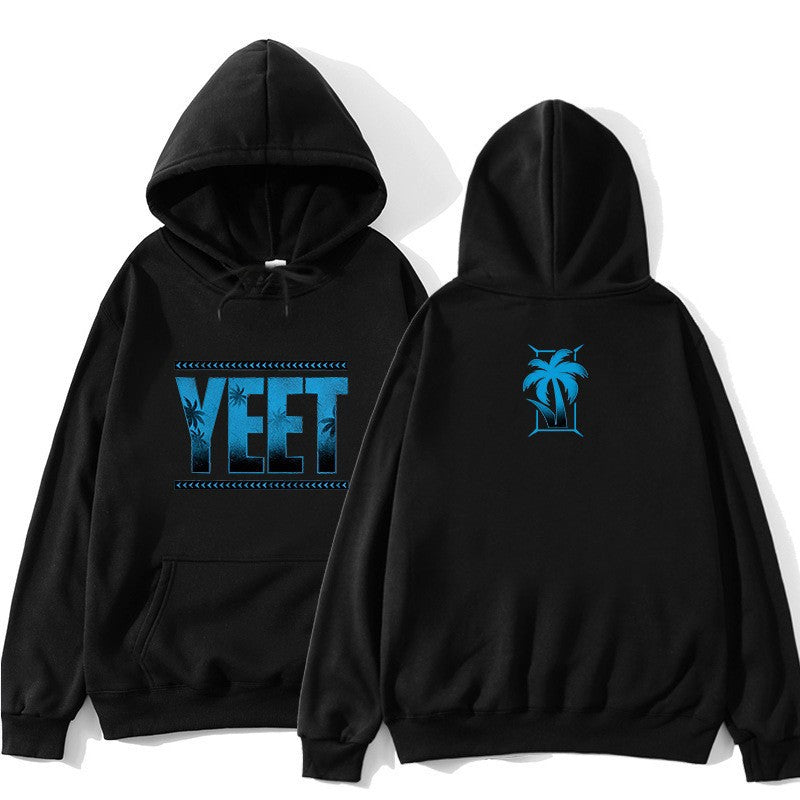 Kvindes hoodie med kreativ palme-design Skovae